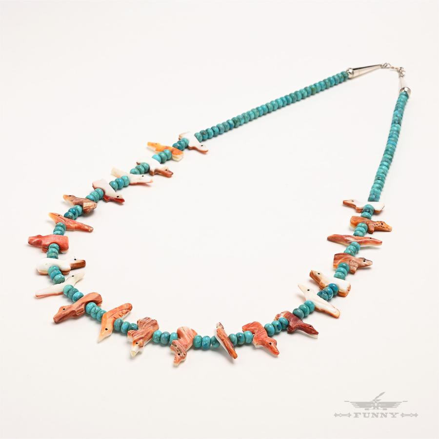 ZUNI族 フェティッシュネックレス 天然石 アニマル インディアンジュエリー Indian Jewelry FUNNY公式ストア ズニ族 フェティッシュ ネックレス