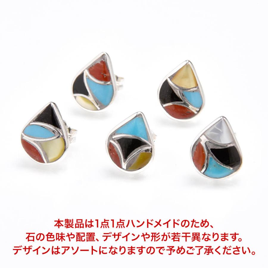 Indian Jewelry FUNNY公式ストア ズニ族 インレイ スタッド ピアス