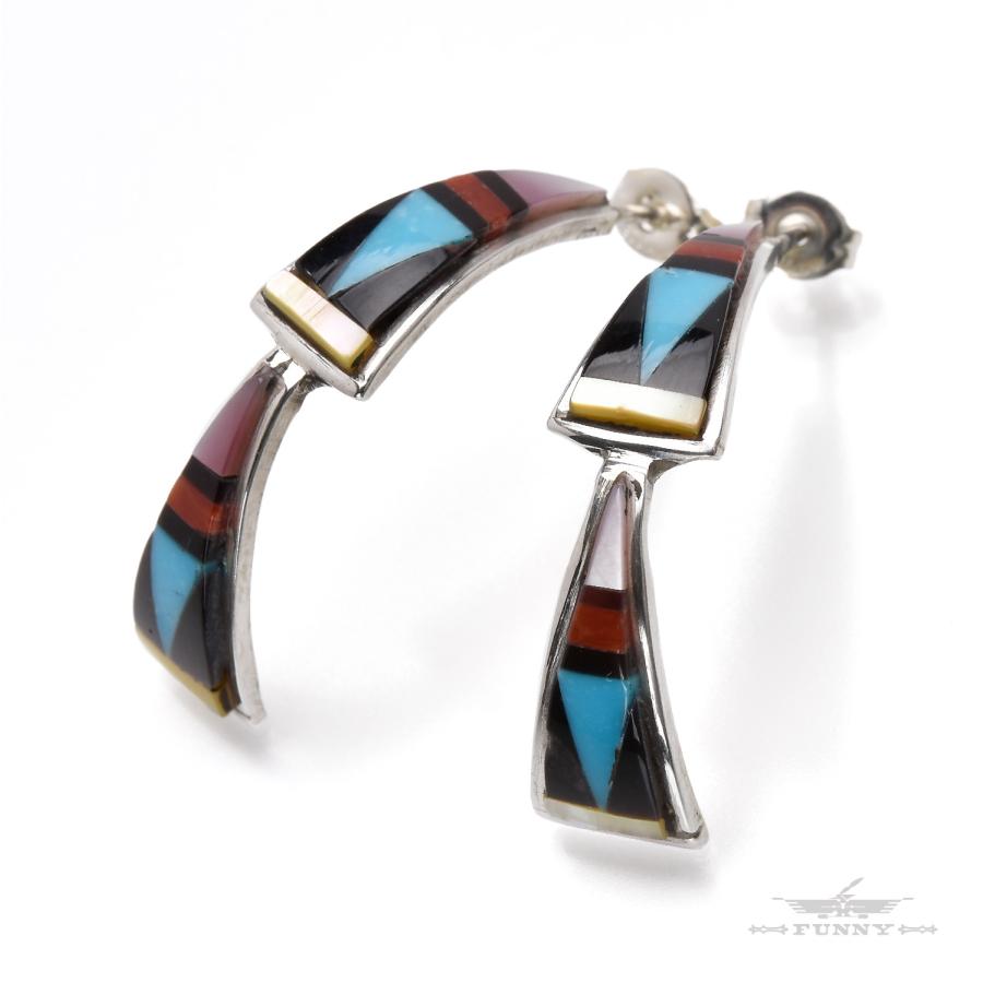 Indian Jewelry FUNNY公式ストア ズニ族 マルチインレイ ハーフフープ