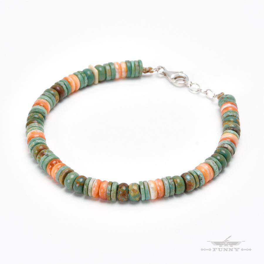 インディアンジュエリー　サントドミンゴ族　カルビン・ロバト　ヒシブレスレット Indian Jewelry FUNNY公式ストア サントドミンゴ族 カルビン・ロバト