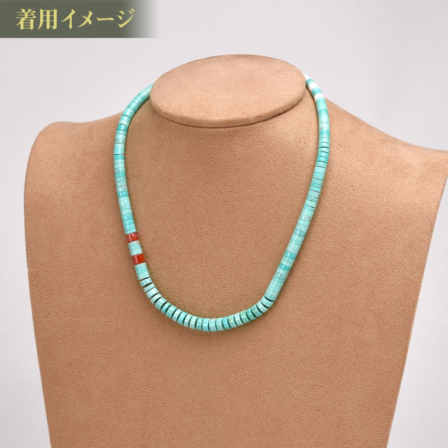 インディアンジュエリー　サントドミンゴ族 ヒシ ネックレス ターコイズ シェル サントドミンゴ族 ターコイズ シェル ヒシ ネックレス インディアン