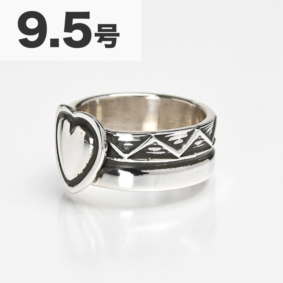 ナバホ族 ダレルキャドマン作 ハート スタンプワーク リング シルバー Indian Jewelry FUNNY公式ストア ナバホ族 ヘンリー・マリアーノ