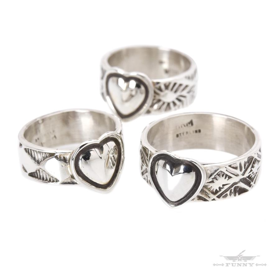 【Navajo】ヘンリーマリアーノ作シンプルハートリング インディアンジュエリー リング石なしのHenry Mariano ハートリング商品のご案内