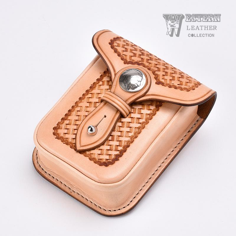 牛サドルレザーショルダーバッグFUNNYシルバーコンチョ3ピースバックル付き