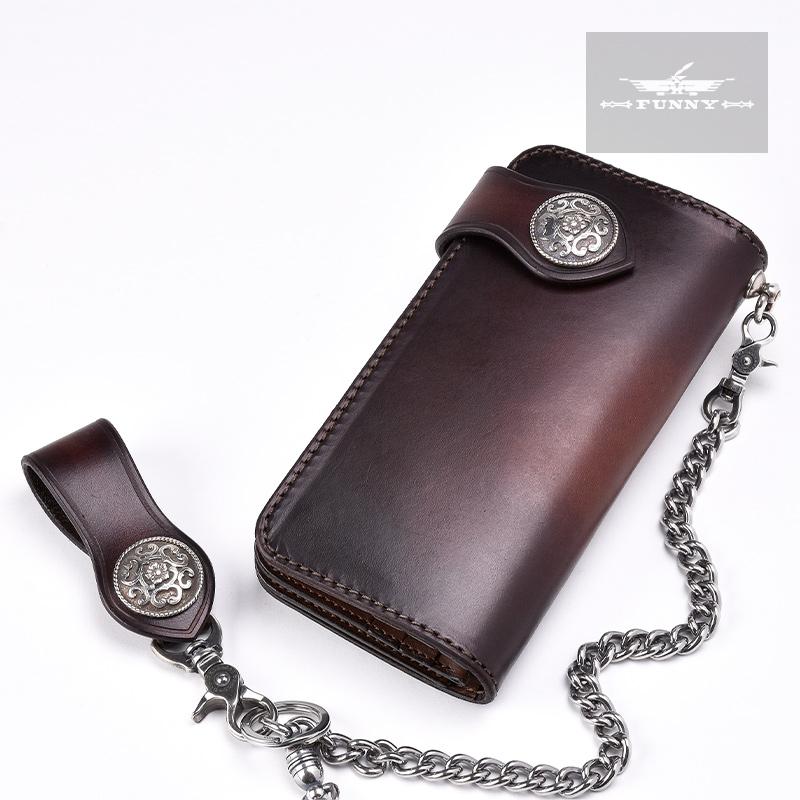 FUNNY ファニー　ケネディ銀貨コンチョ　カービング　ライダース　ウォレット FUNNY ファニー ケネディ銀貨コンチョ カービング ライダース