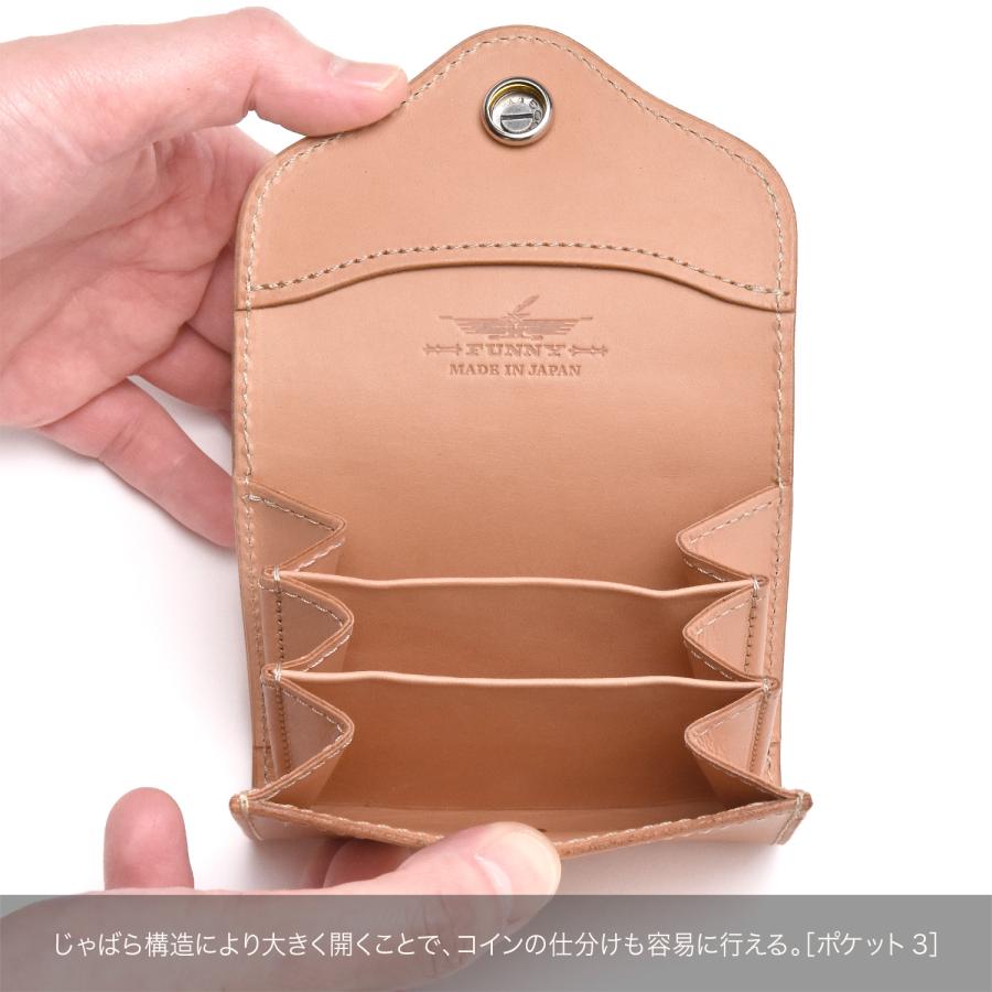 FUNNY公式ストア 数量限定 コインケース ベローズ ホーンバック クロコダイル テール BLOOD MOON ブラッドムーン 財布 小銭入れ ユニセックス 本革 ワニ革の画像