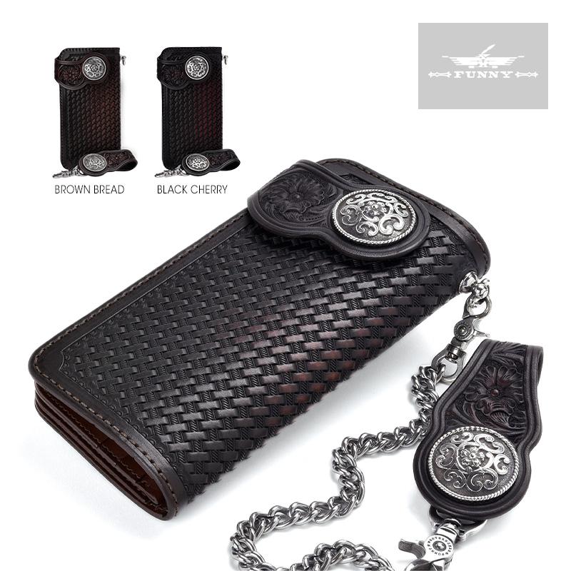 FUNNY公式ストア ファニー シェリダンウォレット クラフトSS ボカシ染め 財布 長財布 カービング バイカー ロングウォレット 大容量  チェーン付き コンチョ :fw001-007-0004:FUNNY公式ストア Yahoo!店 - 通販 - Yahoo!ショッピング