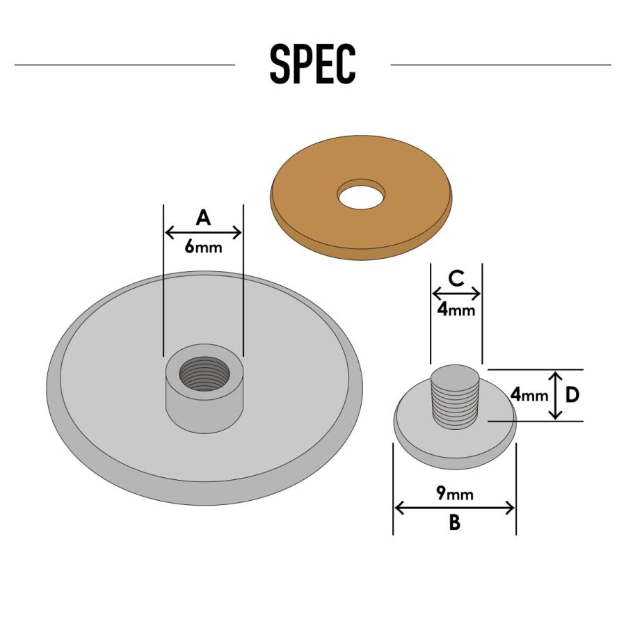 FUNNY公式ストア スロー メディスンホイール コンチョ 15mm／ネジ式