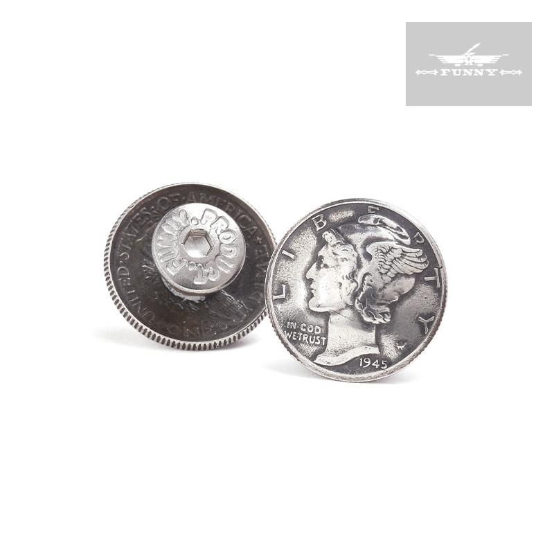 PT-01 国産ヌメ革 シニュー糸 5セントコンチョ コンチョ ボタン 本物