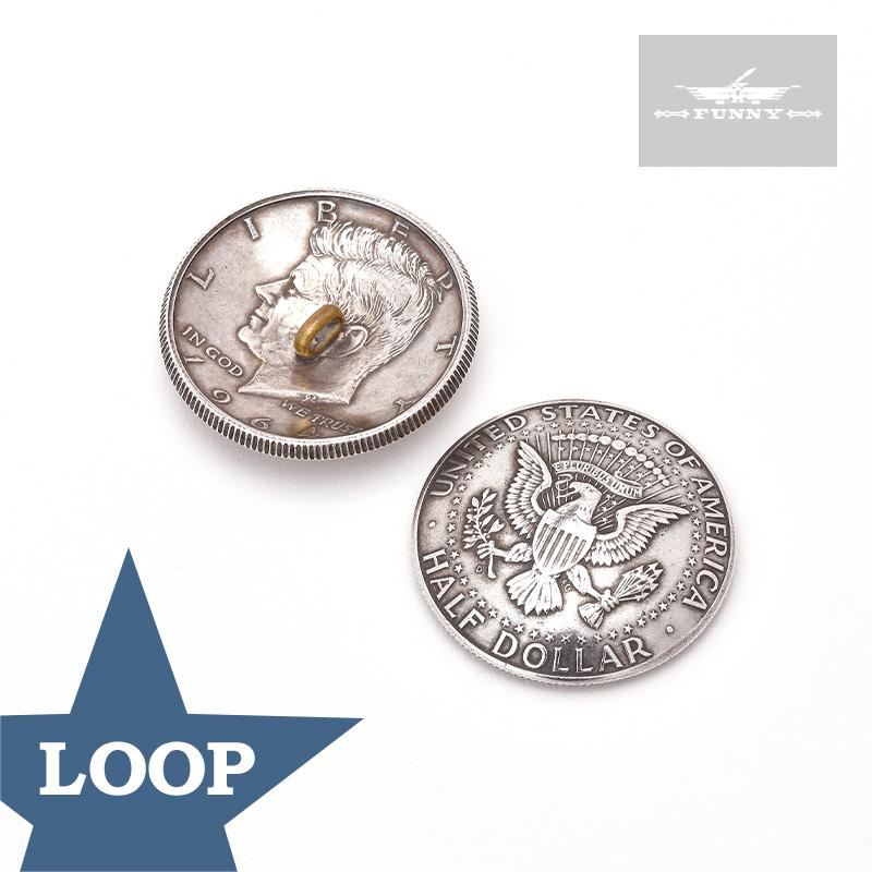 FUNNY公式ストア ファニー コイン コンチョ 50セント ケネディ リバース 《ループ式》 コインシルバー fw0060080018