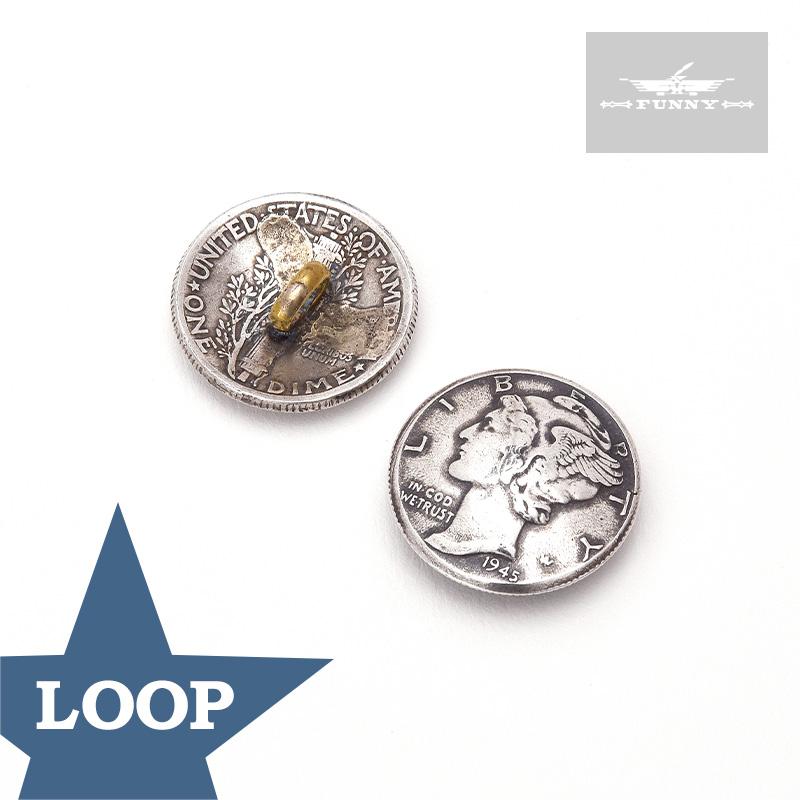 FUNNY公式ストア ファニー コイン コンチョ 10セント マーキュリー フェイス《ループ式》 コインシルバー fw006008