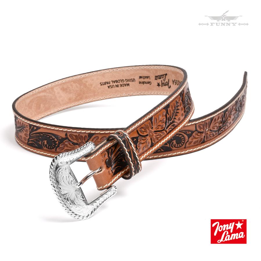 レザーベルト トニーラマフローラル トニーラマベルト Tony Lama