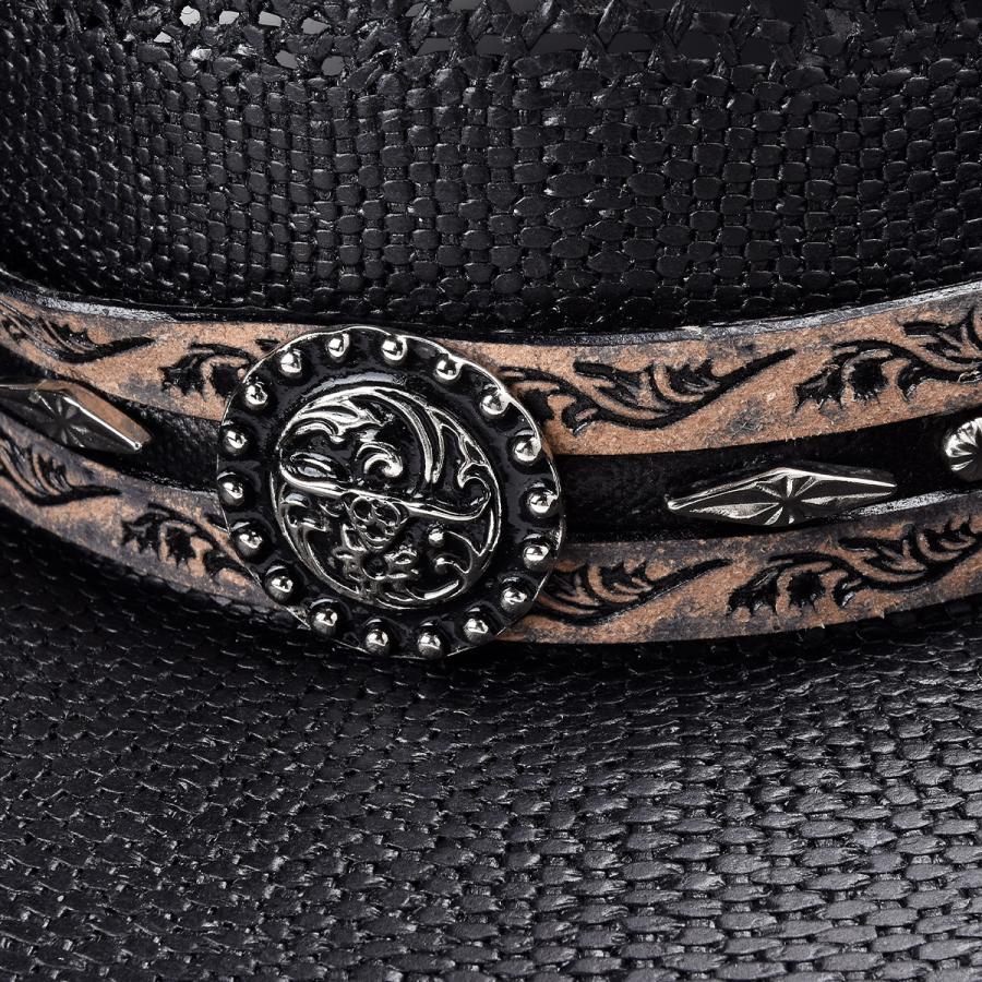 FUNNY公式ストア BULLHIDE ストローハット ブラック [#2879BL