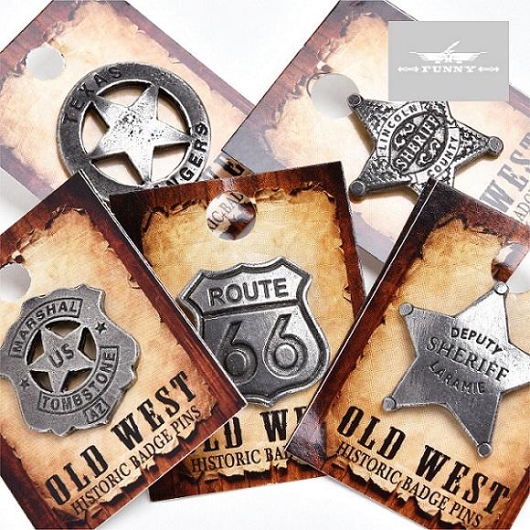 FUNNY公式ストア USAピンバッチ ウエスタン雑貨 ルート66 スター ピン