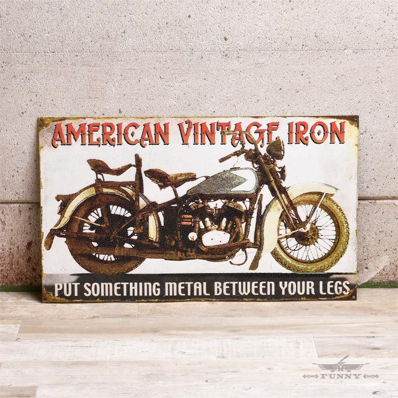FUNNY公式ストア クラシックバイク メタルプレート AMERICAN VINTAGE