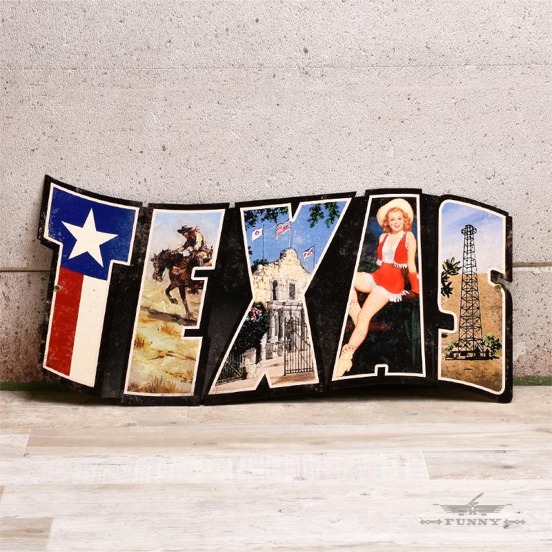 FUNNY公式ストア メタルサインボード TEXAS 看板 USA インテリア