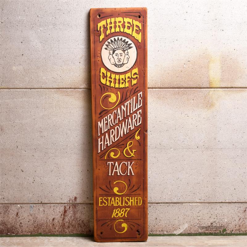 USA製 OLD WEST SIGNS サインボード THREE CHIEFS 【公式通販】
