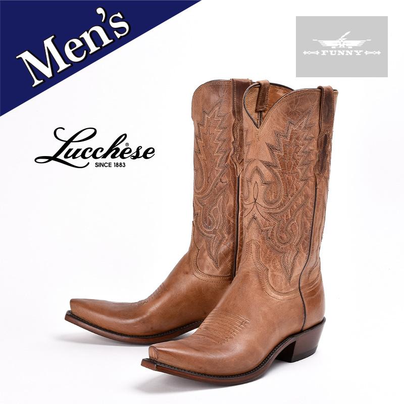 100 の保証 Lucchese メンズ カウボーイ ブーツ M1008 タン ウエスタンブーツ ロングブーツ 男性用 茶色 牛革 カントリーダンス 乗馬 ルケーシー ブーツ 注目ブランド Www Publimotos Com
