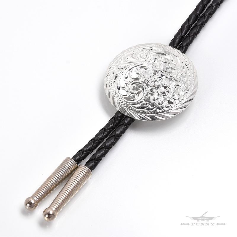 FUNNY公式ストア Austin Accent ボロタイ Bolo Round Engraved Silver 
