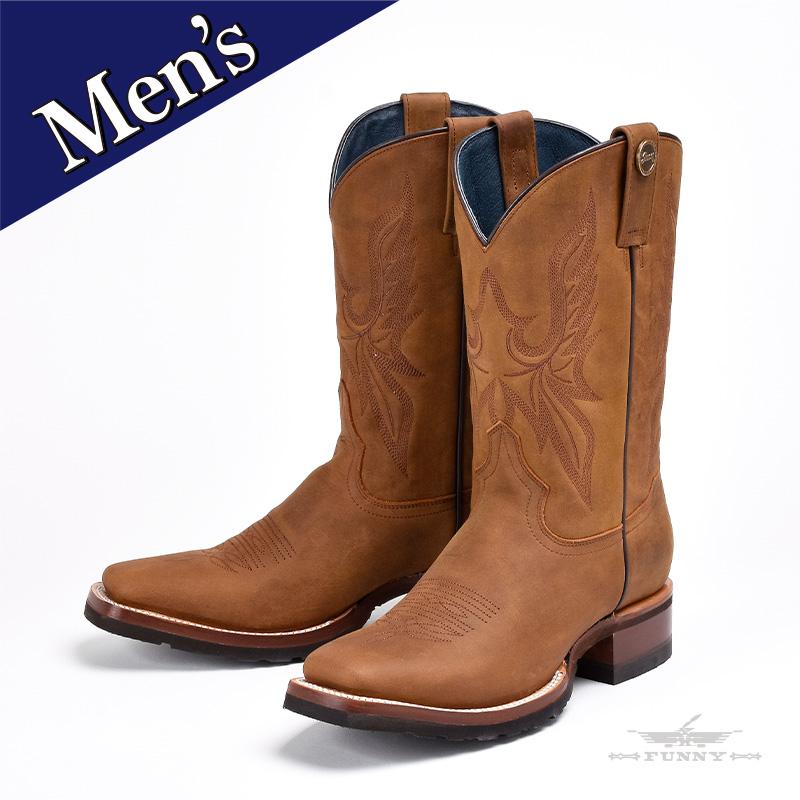 FUNNY公式ストア BOTAS JACA メンズ カウボーイブーツ 【Apolo Bronce 