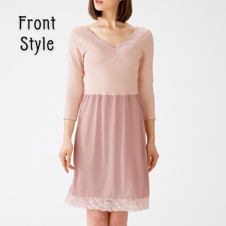 スリップ 長袖 半袖 レディース ロング インナー ペチコート 袖 綿 コットン フォーマル 柔らか 肌着 吸汗 汗取り インナー |  | 17