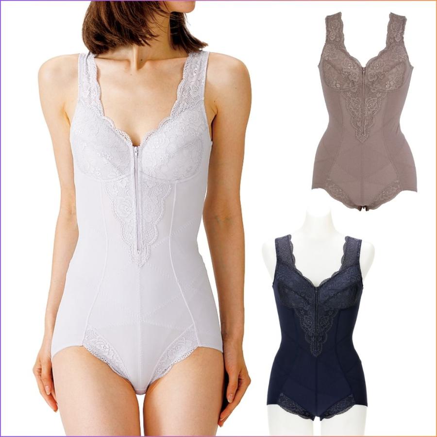ボディスーツ ボディシェイパー 補整下着 補正下着 インナーウエア シェイパー 補整下着 レディース フロントファスナー 大きいサイズ ソフト 脇肉 ファスナー |  | 13
