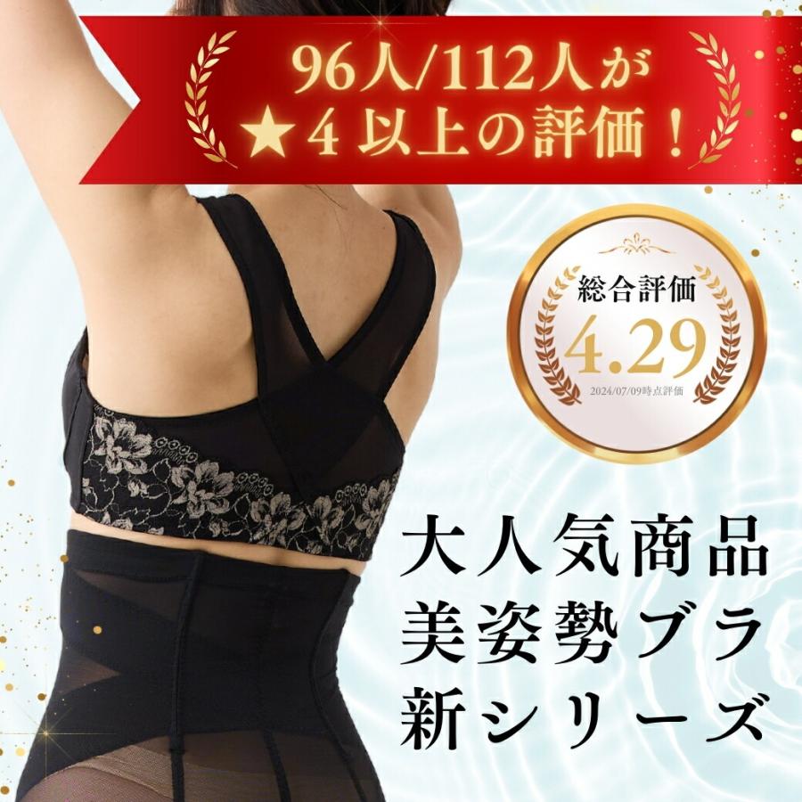 【美姿勢キャンペーン※割引クーポン配布中】軽楽 メッシュ とにかく姿勢が良くなる フロントホック ブラジャー 補正下着 補整下着 美姿勢 |  | 01