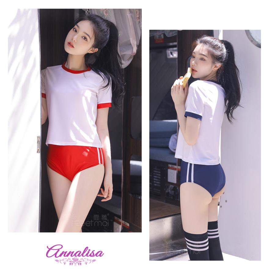 体操服 小さめTOPS 陸上ユニフォーム コスプレ ブルマ セクシー 制服 衣装 仮装 ネイビー 赤 女子高生 ハロウィン JC JK コスチューム |  | 08