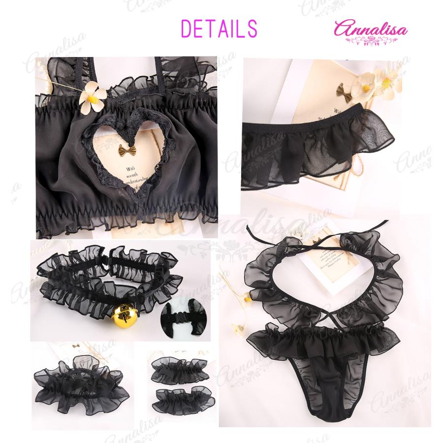 メイド服 コスプレ ネコ耳 付き にゃん 猫 コスチューム メイド かわいい セクシー ハート 鈴 下着 ランジェリー 白 ピンク 黒 透け ハロウィン 過激下着 |  | 09