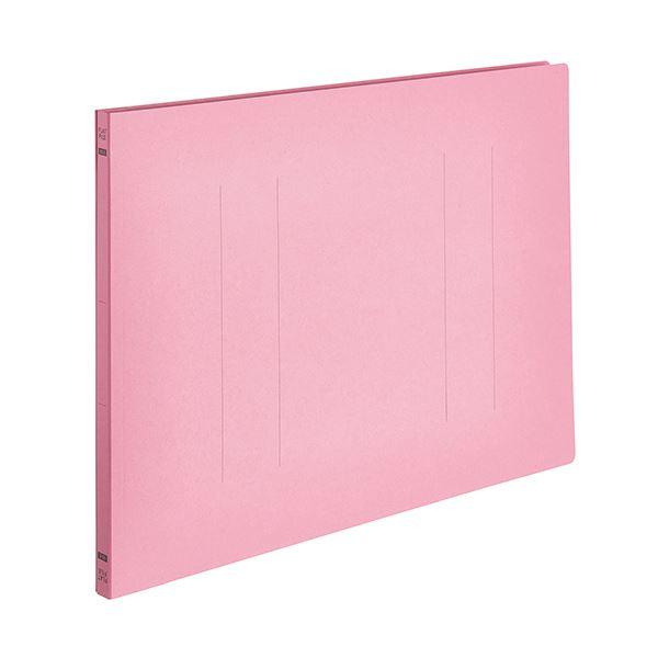 激安商品 （まとめ）TANOSEEフラットファイルE(エコノミー) A3ヨコ 〔×3セット〕 1パック(10冊) ピンク 背幅18mm 150枚収容 クリアファイル
