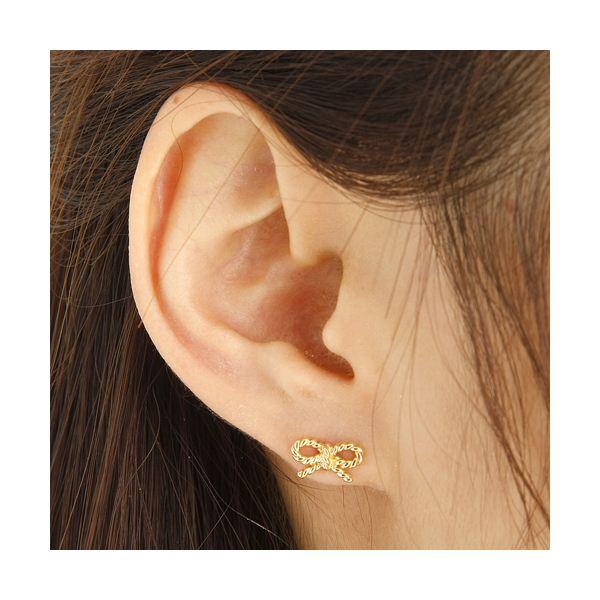 Amelie Monchouchou（アメリ モンシュシュ） リボンペンダント＆ピアス コフレセット K18イエローゴールド Monchouchou