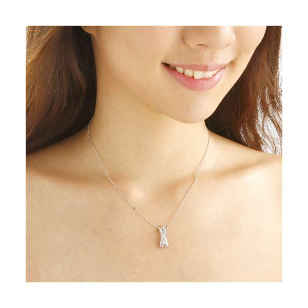 0.5ct ダブルクロスダイヤエタニティペンダント 