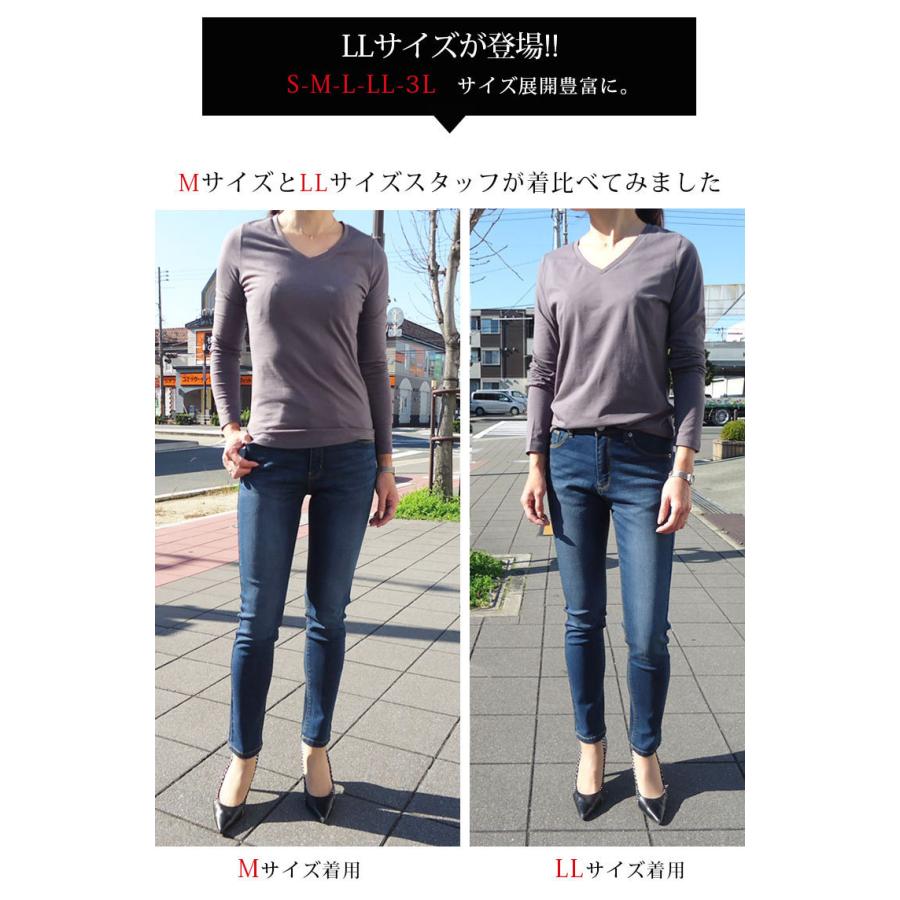 Tシャツ Vネック レディース 半袖 無地 ボーダー ダブルフロント コットン 綿 スーツ インナー 白 透け防止 シンプル 大人 トップス 制服 LL 3L 【A86-3L】｜funnyjinx｜24