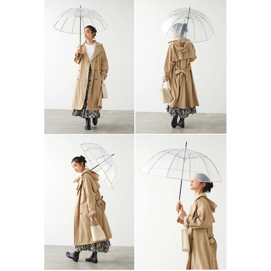 because 傘 レディース クリア 12フレーム ビニール傘 透明 雨傘