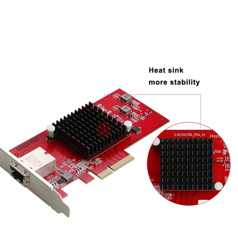 10 Gigabit Ethernet RJ45 Network Adapter PC-Express x4 10 Gbps LAN アダプター [ 10 ギガビット イーサネット AQUANTIA AQC107 搭載 10giga ゲーミング ] |  | 05