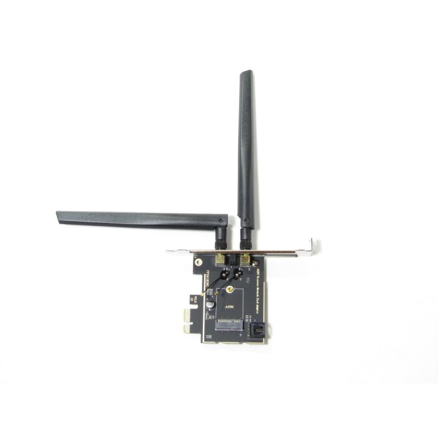 WiFi PCI-Express to M.2 ライザーカード アンテナセット | 