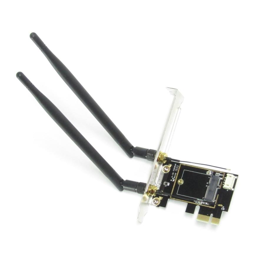 【訳あり】WiFi PCI-Express to M.2 ライザーカード アンテナセット | 
