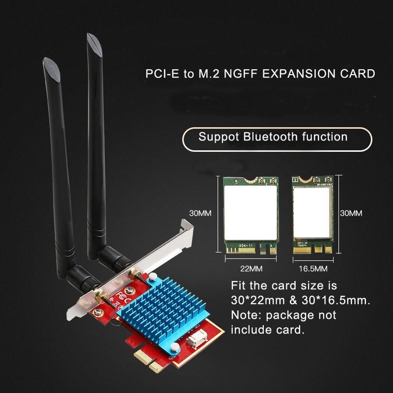 WiFi PCI-Express to M.2 ライザーカード アンテナ ヒートシンク セット |  | 01