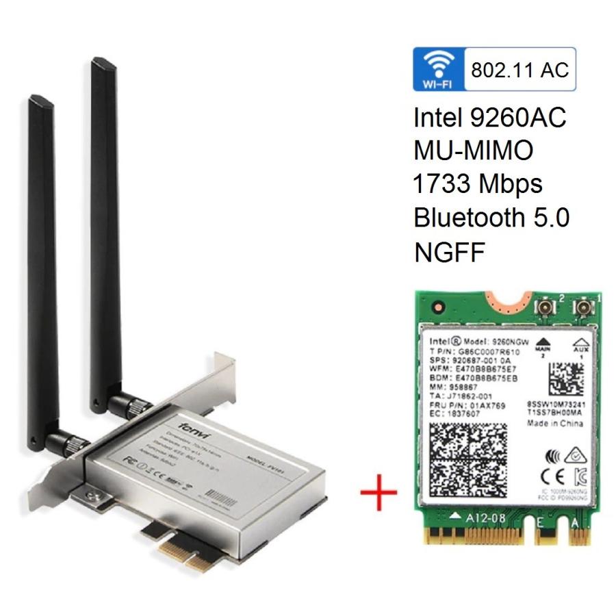 YQZ Intel Dual Band Wireless AC 9260NGW 1730 Mbps Bluetooth 5.0 - Foto 13