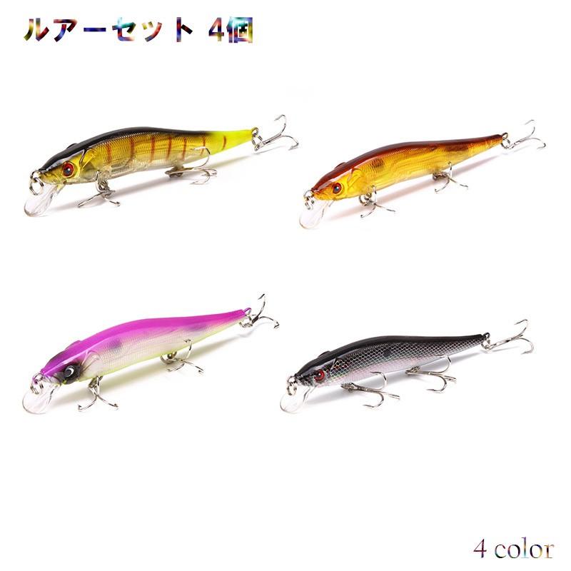 釣具 ミノー ルアーセット 4個 15g/11.5cm ポイント消化 : FUN