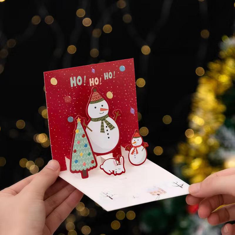 メッセージカード 6枚セット 立体クリスマスカード クリスマスプレゼント 6種 サンタ クリスマス飾り クリスマスギフト 立体カード おしゃれ｜funroad｜02