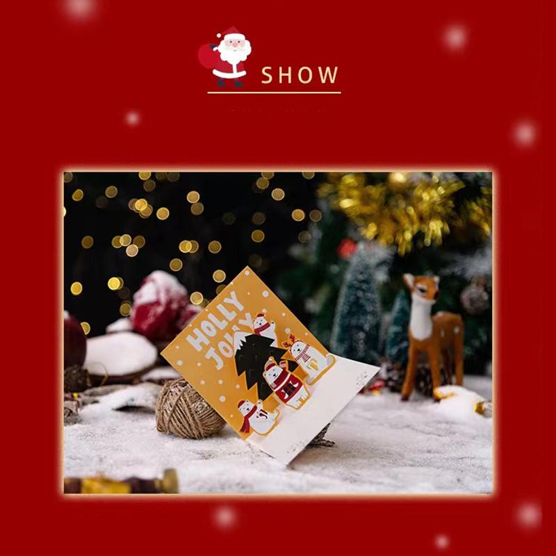 メッセージカード 6枚セット 立体クリスマスカード クリスマス