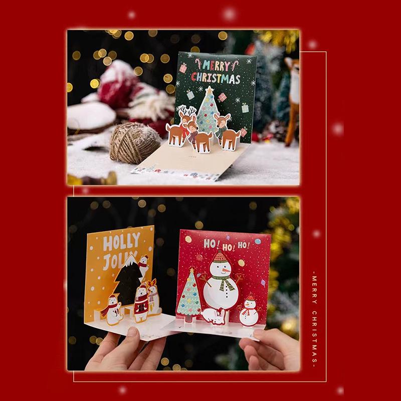 メッセージカード 6枚セット 立体クリスマスカード クリスマスプレゼント 6種 サンタ クリスマス飾り クリスマスギフト 立体カード おしゃれ｜funroad｜07