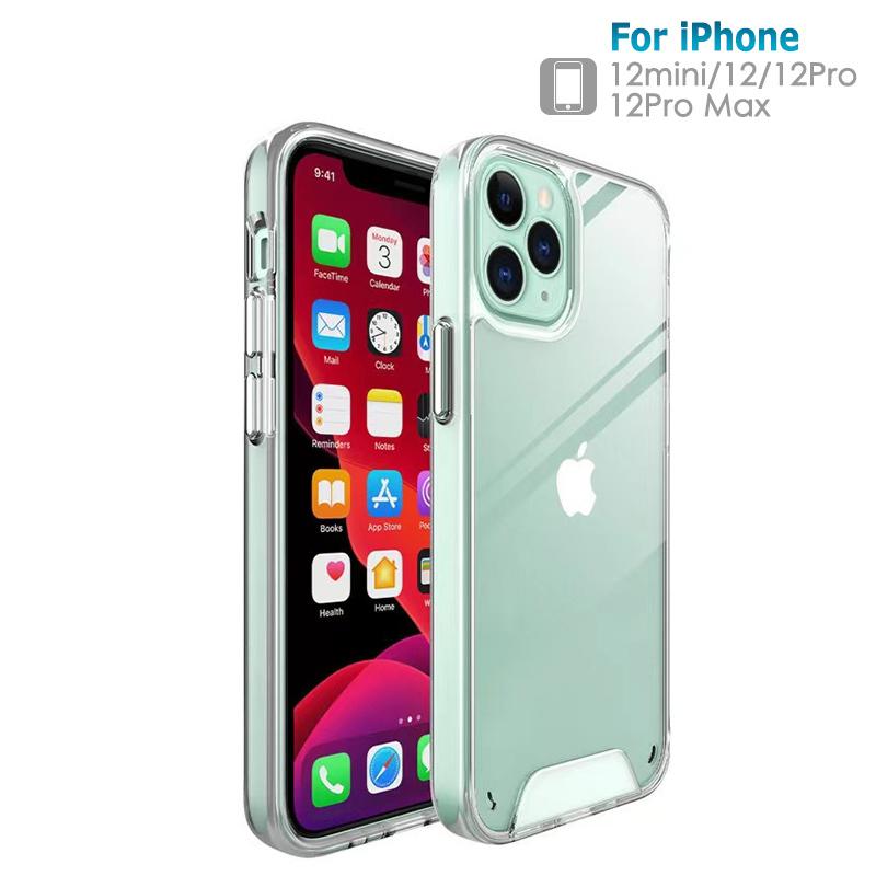 iPhone12 ケース アイフォン12 ケースiPhone 12 mini/12/12 Pro/12 Pro Max  ケース TPU+PC ケース 耐衝撃 透明 クリア 送料無料 | 