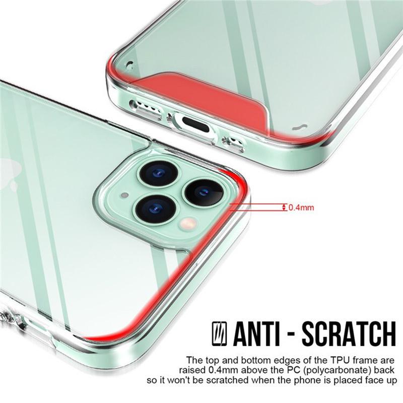 iPhone12 ケース アイフォン12 ケースiPhone 12 mini/12/12 Pro/12 Pro Max  ケース TPU+PC ケース 耐衝撃 透明 クリア 送料無料 |  | 02