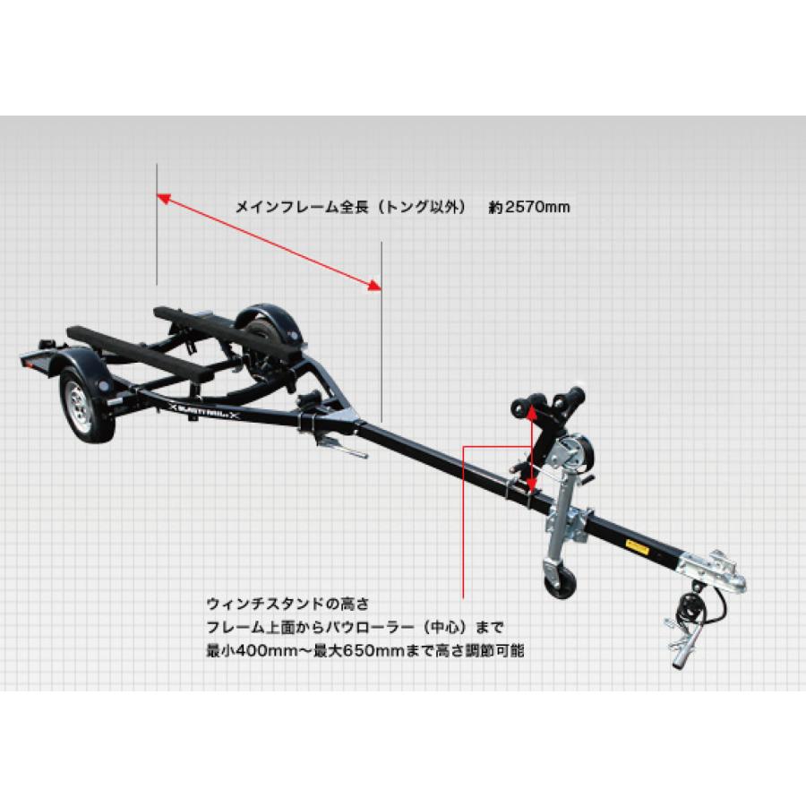 BLAST14!アルミボートのダメージを軽減する14Ft対応トレーラー BLAST14!アルミボートのダメージを軽減する14Ft対応トレーラー