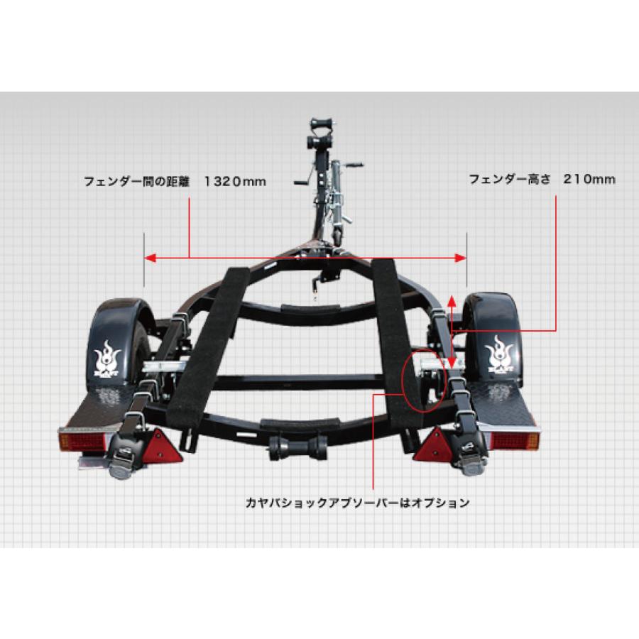 BLAST14!アルミボートのダメージを軽減する14Ft対応トレーラー BLAST14!アルミボートのダメージを軽減する14Ft対応トレーラー