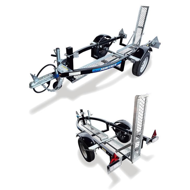TRBHKD オートバイ バイクトレーラー LEDランプ 積載量350kg・サン