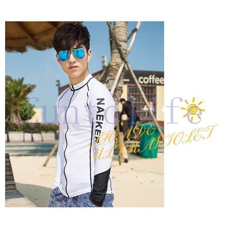 メンズ 水着 上着 ラッシュガード シンプル 体型カバー 人気 夏 Fun 0139jpgad Funtolife 通販 Yahoo ショッピング