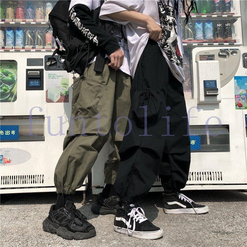 原宿系 カーゴパンツ レディース メンズ 韓国ファッション ボトムス ハイウエスト カジュアルパンツ スポーティ ヒップホップ ダンス衣装 ストリート風 Fun 1230tnyqg Funtolife 通販 Yahoo ショッピング